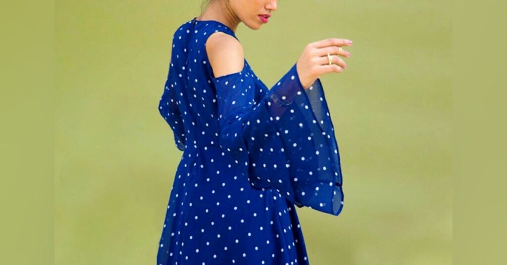 Blue polka dot dress with flowy pattern-Top 10 Modern and Stylish Polka Dot Dress for Ladies in Trend-By live love laugh