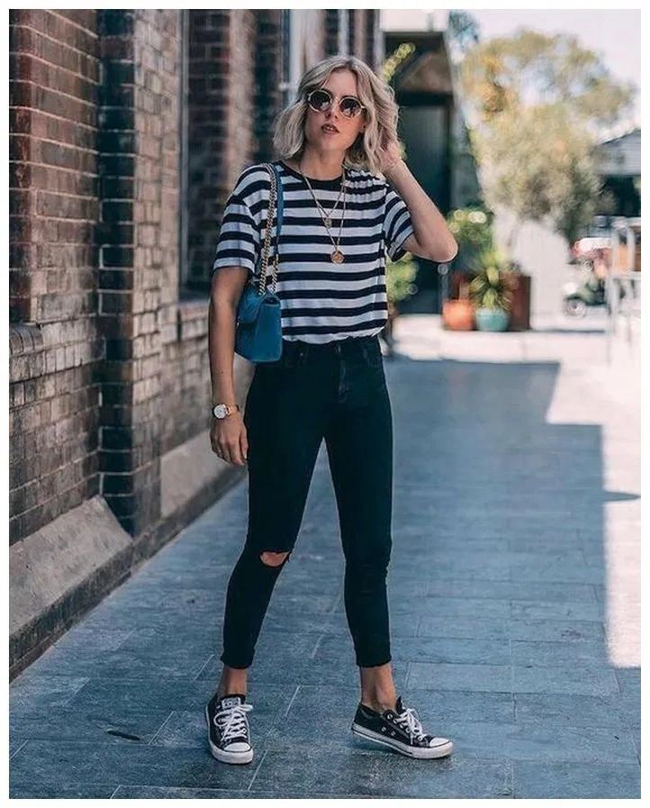 Striped shirt-How to Style Rugged Jeans in 2021-By live love laugh