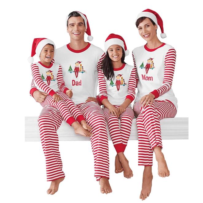 Red Striped Matching Family Outfit-10 Matching Family Christmas Outfits Ideas-by live love laugh