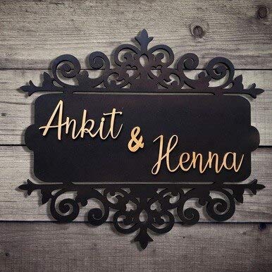 nameplate -1st Anniversary gift ideas for couples- by livelovelaugh