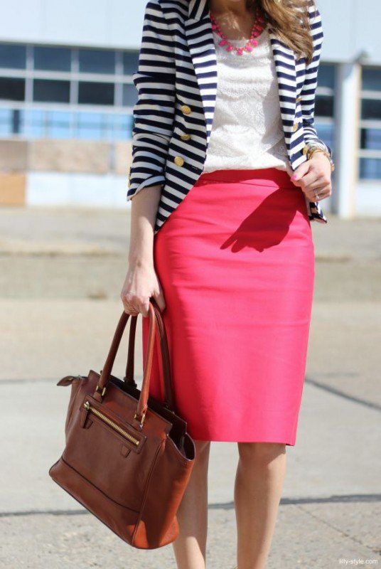 pink pencil skirt- 10 Extraordinary Ways To Dress up for valentine’s day - by livelovelaugh