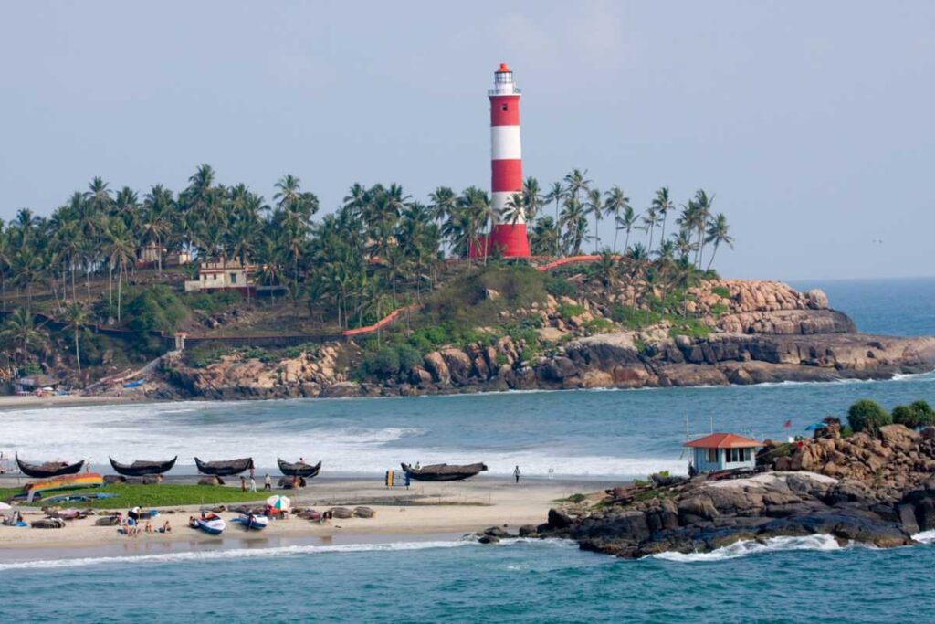 Lighthouse beach, Kerala.-5 Stunning blue water beaches in India to visit.-by live love laugh