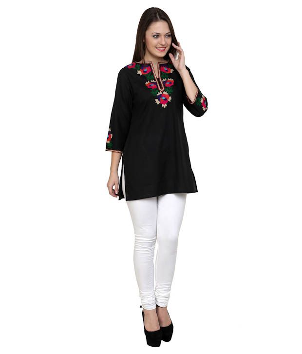 With Thigh-length Kurti-How to wear leggings under a dress-By live love laugh