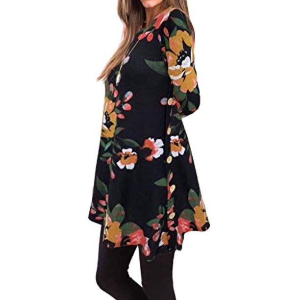 With tunic dress-How to wear leggings under a dress-By live love laugh