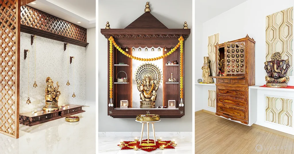Wood designs in pooja room-9 decor ideas for a beautiful pooja room for Indian houses.-By live love laugh