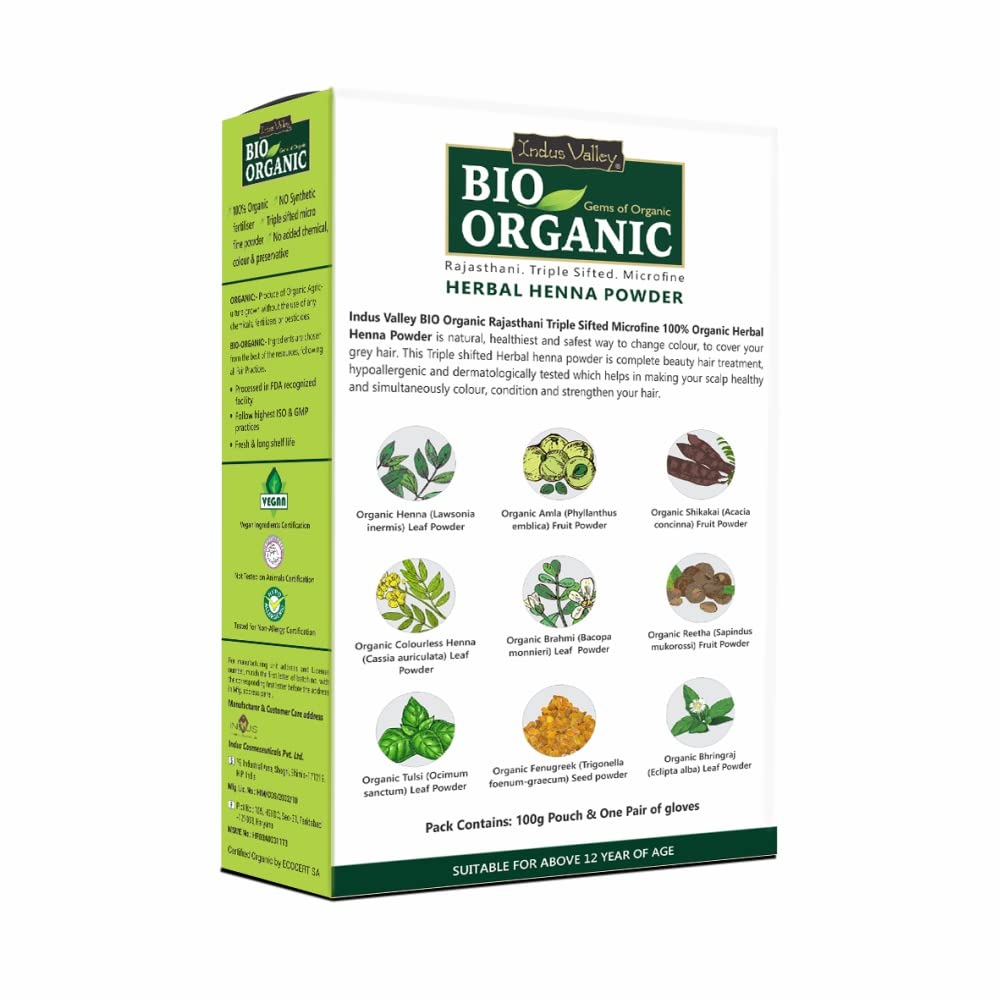 Indus velley Bio organic herbal henna powder.- 7 organic henna powders that will add shine to your hairs .-By Live Love Laugh.