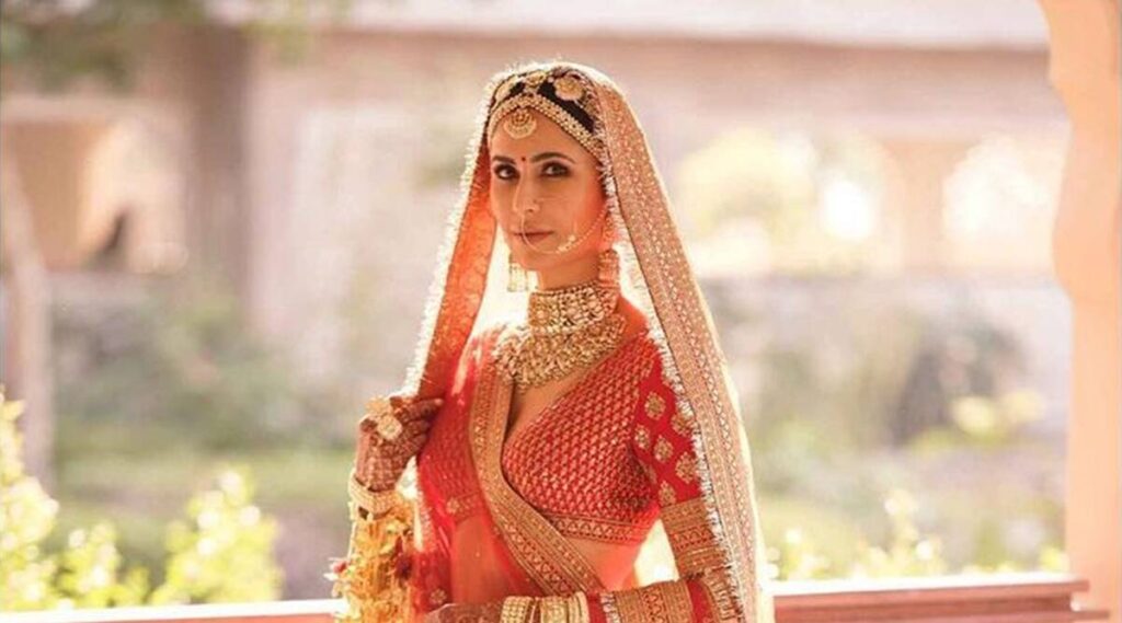 Katrina Kaif.-5 actresses who got their veils customized for their wedding day.-By live love laugh