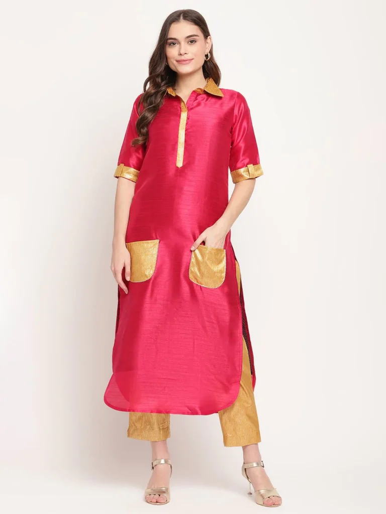 poly silk kurti.-10 best Kurtis for women who wish to undergo an elegant transformation.-By Live Love Laugh