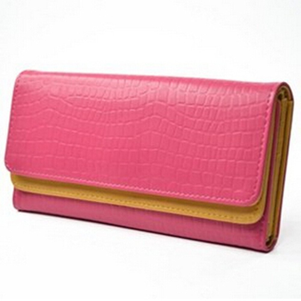 KLOUD city hot pink synthetic leather wallet-