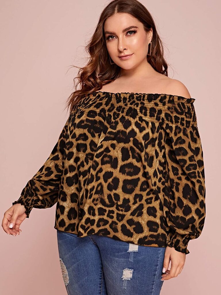 . Leopard print frill- trimmed top-6 Animal print fashion pieces tops for girls-By live love laugh