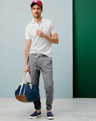 Polo shirt with sweatpants-How To Wear A Polo Shirt In 9 Fresh Ways-By Live Love Laugh