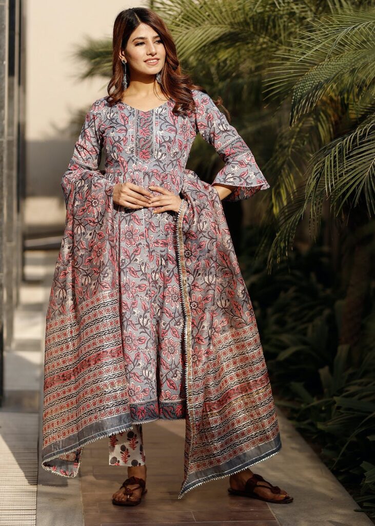 Printed kurta suit set.-10 everyday stylish Indian Fashion ideas for women and girls.-by live love laugh