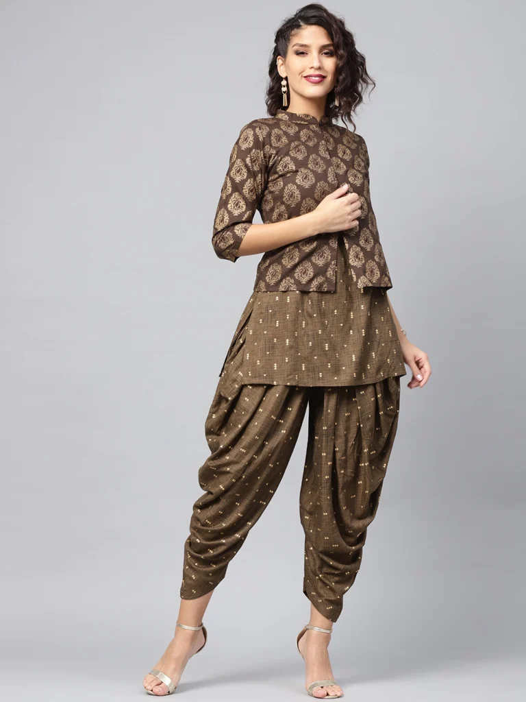 short Kurti with dhoti pants-10 everyday stylish Indian Fashion ideas for women and girls.-by live love laugh